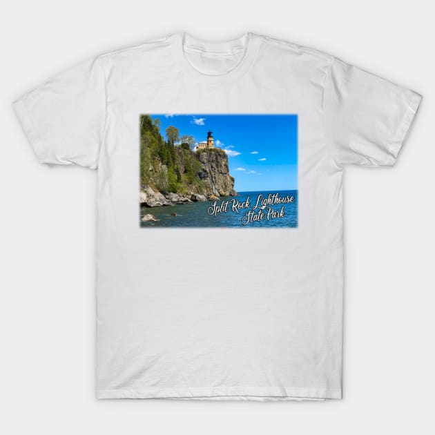 Split Rock Lighthouse State Park & Lake Superior T-Shirt by gorff